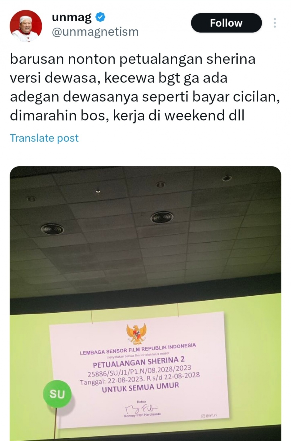 Komentar Kocak Netizen Tentang Film Petualangan Sherina 2 (Dok. X)