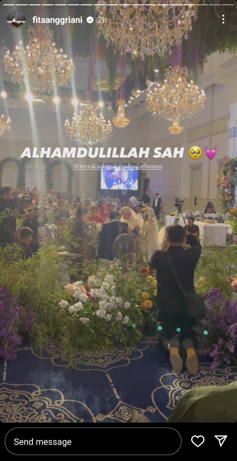 Adinda Thomas dan Kekasih Resmi Menikah Hari Ini. (Instagram: Fita Anggraini)