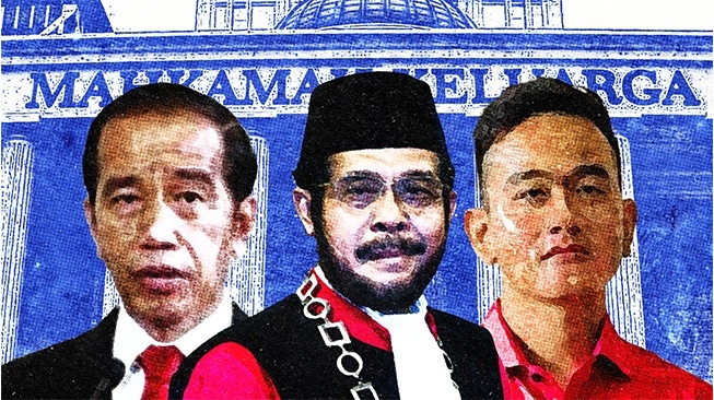 Ilustrasi Mahkamah Keluarga di balik putusan batas usia minimal capres-cawapres di MK. [Suara.com/Emma]