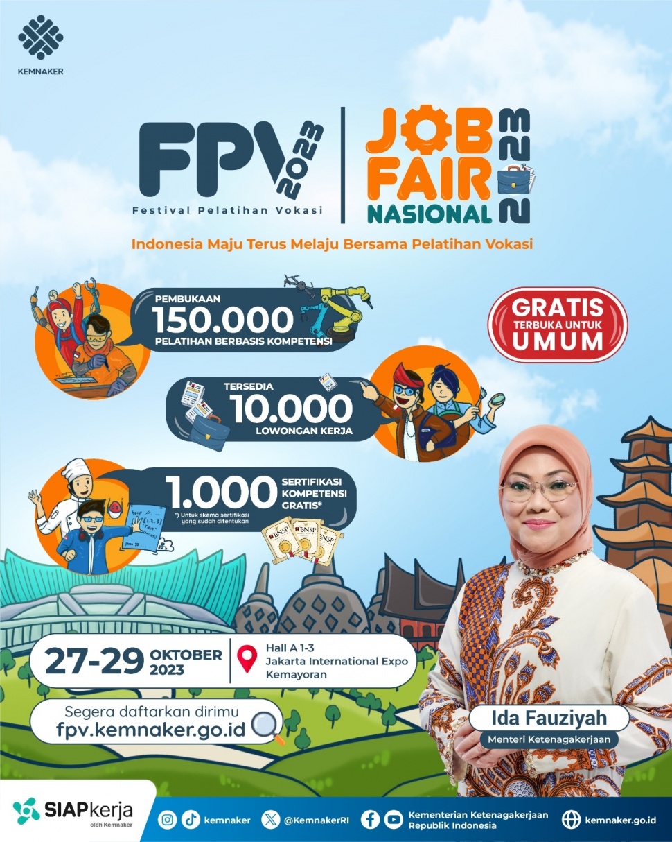 Festival Pelatihan Vokasi dan Job Fair Nasional Kembali Hadir. (Dok: Kemnaker)