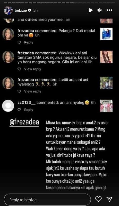 Bebizie bantah sebagai ani-ani atau wanita simpanan (Instagram)