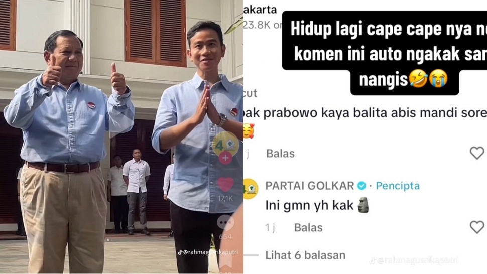 Viral, Terlalu Gemoy Prabowo Subianto Dibilang Netizen Seperti Balita Habis Mandi Sore (TikTok/@rahmagusrikaputri)