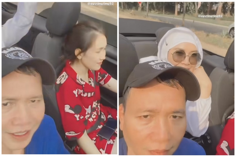 Ayu Ting Ting diduga jalan-jalan naik mobil pemberian (Instagram/@lambe_danu)