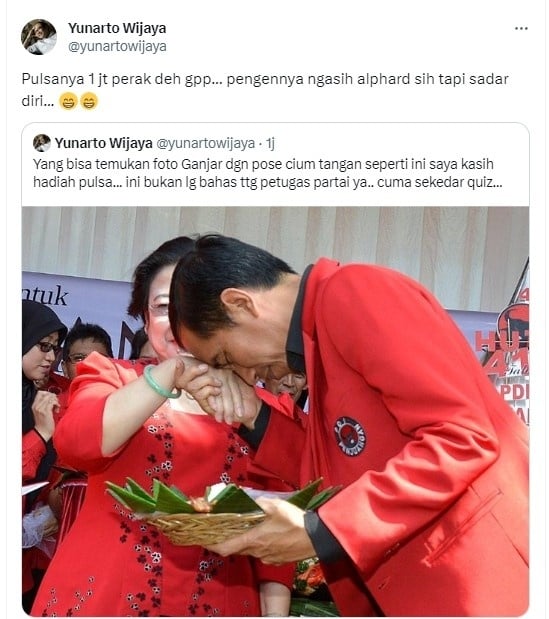 Foto Jokowi dan Megawati (X)