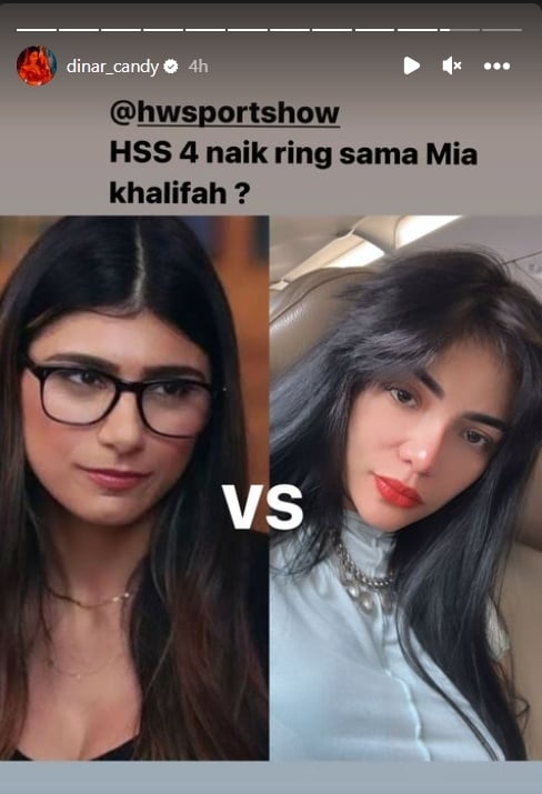 Dinar Candy ingin adu jotos dengan Mia Khalifa (Instagram)