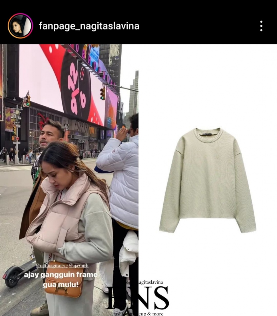 Potret Nagita Slavina di New York. (Dok. Instagram/FashionNagitaSlavina)