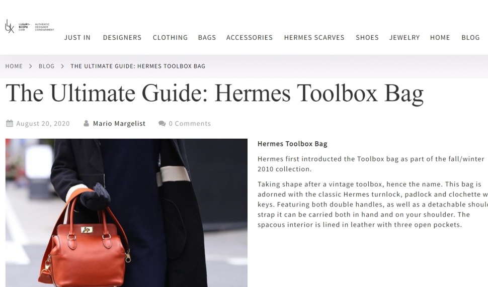 Tas Hermes milik Syahnaz Sadiqah (Luxury Shops.com)
