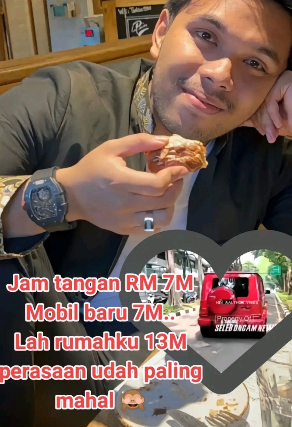 Thariq Halilintar Pakai Jam Tangan Mewah Rp5 M! (TikTok/@gadis.aurora)