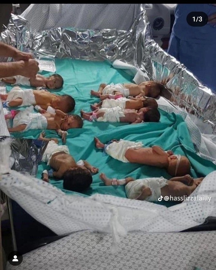 Kondisi Bayi Prematur di Rumah Sakit di Gaza Palestina (TikTok/@hasslizzalailly)