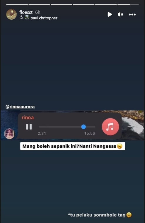 Rekaman audio yang diduga milik Leon Dozan dan Rinoa Aurora (Instagram)