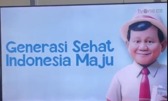 Cuplikan iklan Prabowo - Gibran yang tampilkan anak-anak. (tangkapan layar/X)