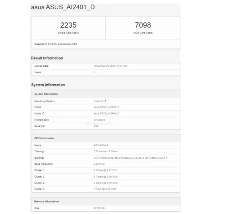 Asus ROG Phone 8 Ultimate muncul di Geekbench. (MySmartPrice)