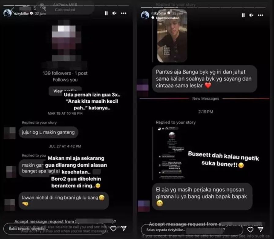 Rizky Billar sudah izin untuk tanding tinju sebanyak 3 kali (Instagram)