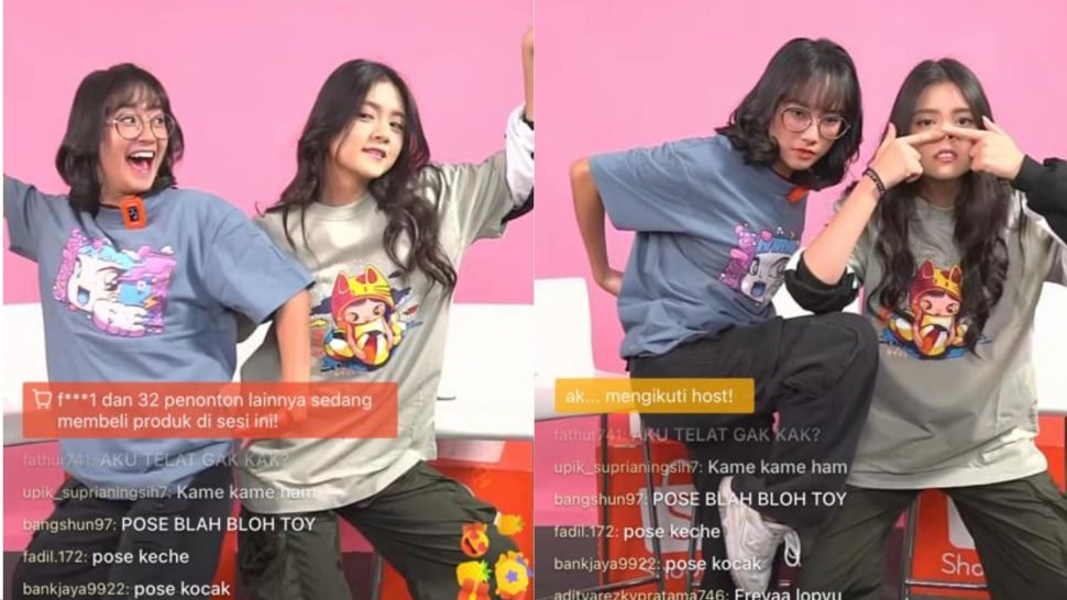 Live streaming Shopee Live Freya dan Christy JKT48. (Dok: Istimewa) 