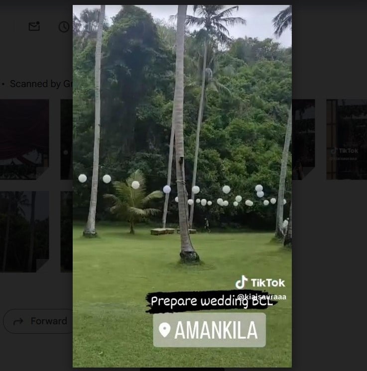 Lokasi pernikahan BCL dan Tiko Aryawardhana. [TikTok]