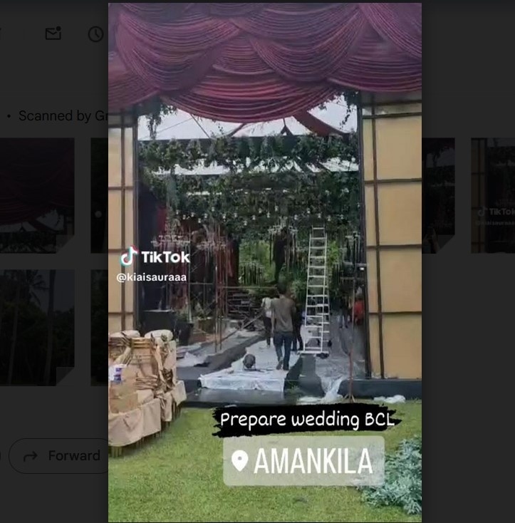 Lokasi pernikahan BCL dan Tiko Aryawardhana. [TikTok]