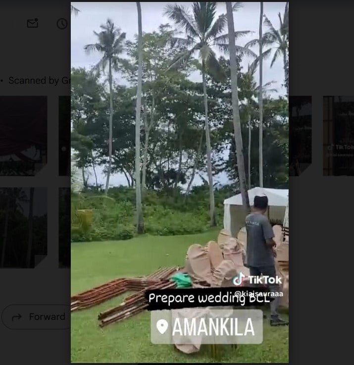 Lokasi pernikahan BCL dan Tiko Aryawardhana. [TikTok]