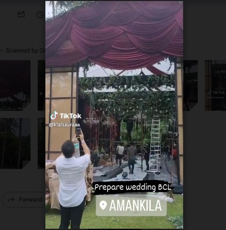 Lokasi pernikahan Bunga Citra Lestari dan Tiko Aryawardhana. [TikTok]