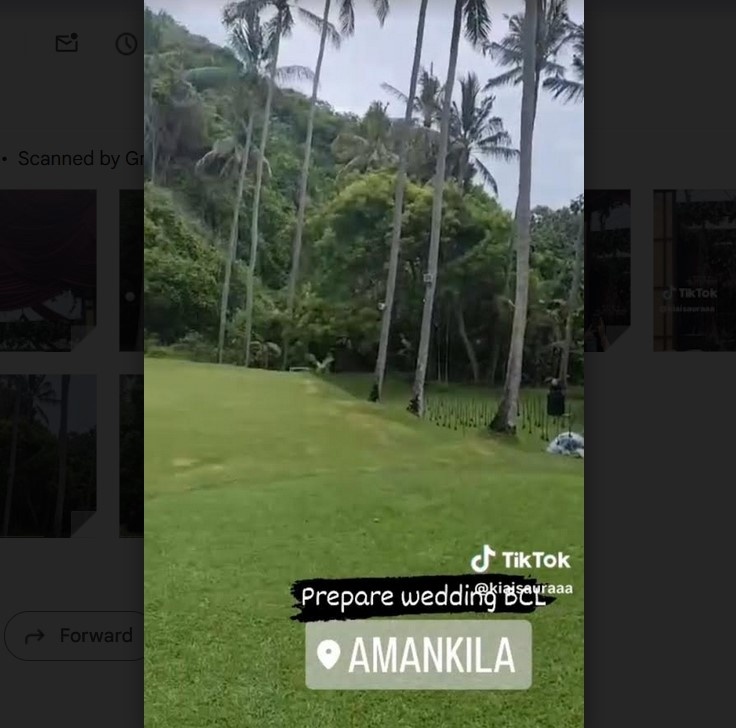 Lokasi pernikahan BCL dan Tiko Aryawardhana. [TikTok]