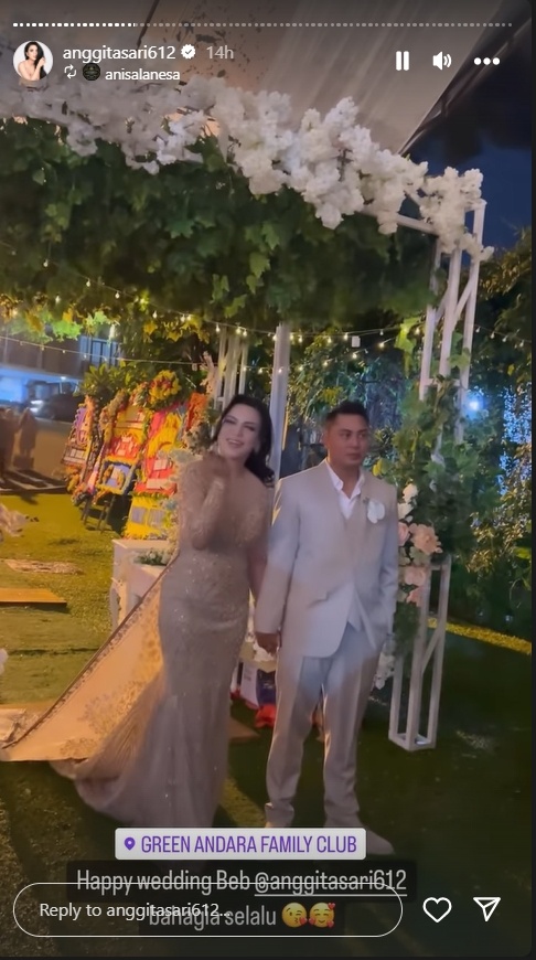 Pernikahan Anggita Sari dan Rindra Pramadyo (Instagram)