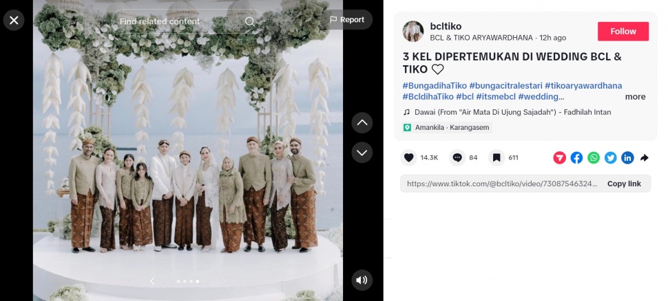 Tiko Aryawardhana dan keluarga Ashraf Sinclair (TikTok/bcltiko)