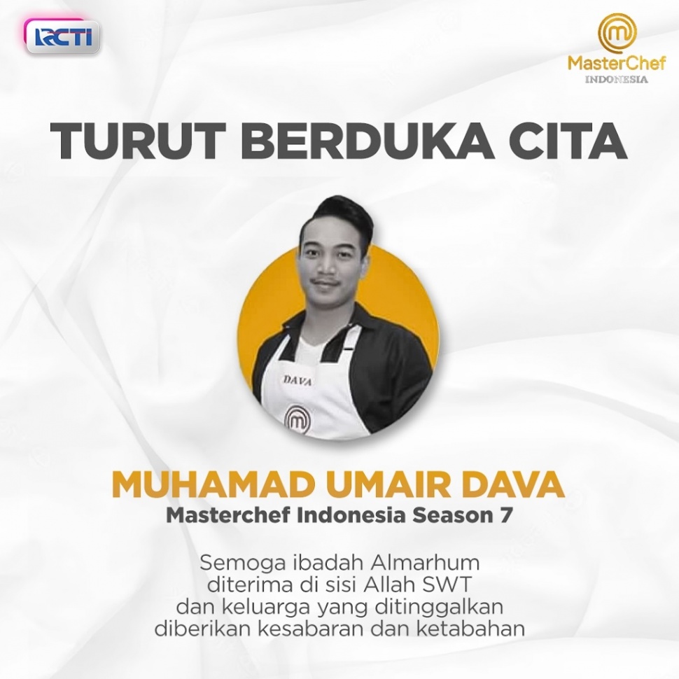 Dava MasterChef Indonesia meninggal dunia. [Instagram]