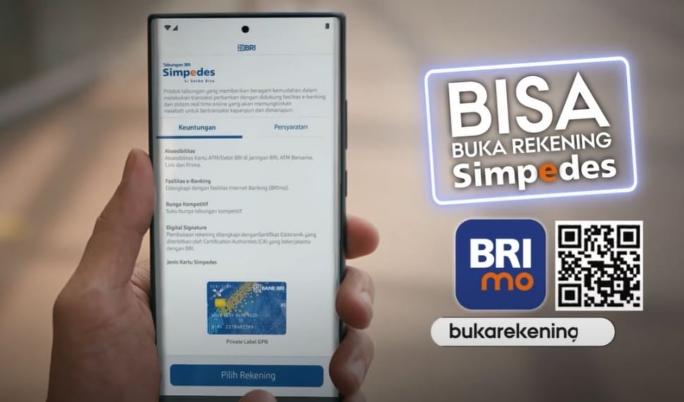 Ilustrasi Tabungan BRI Simpedes. (YouTube/Bank BRI)