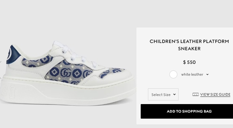 Sepatu Gucci yang dipakai Jan Ethes. (Gucci.com)