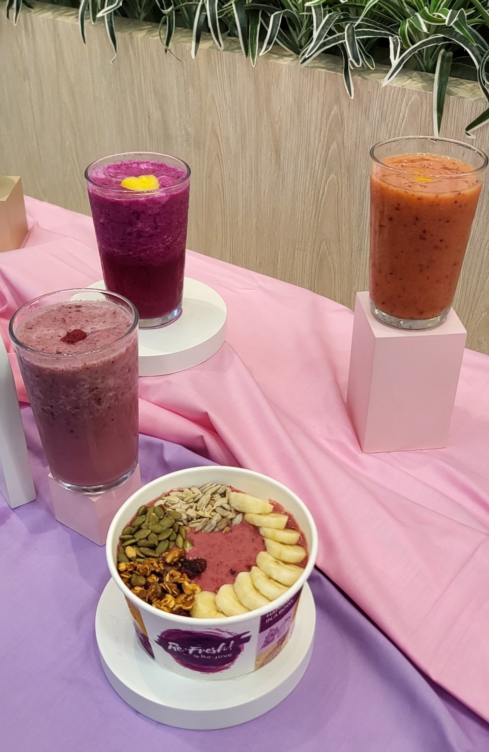 Pembukaan True Smoothies Bar Re.Fresh by Re.juve di Bintaro Xchange Mall 2, Tangerang Selatan (Suara.com/Dinda Rachmawati)