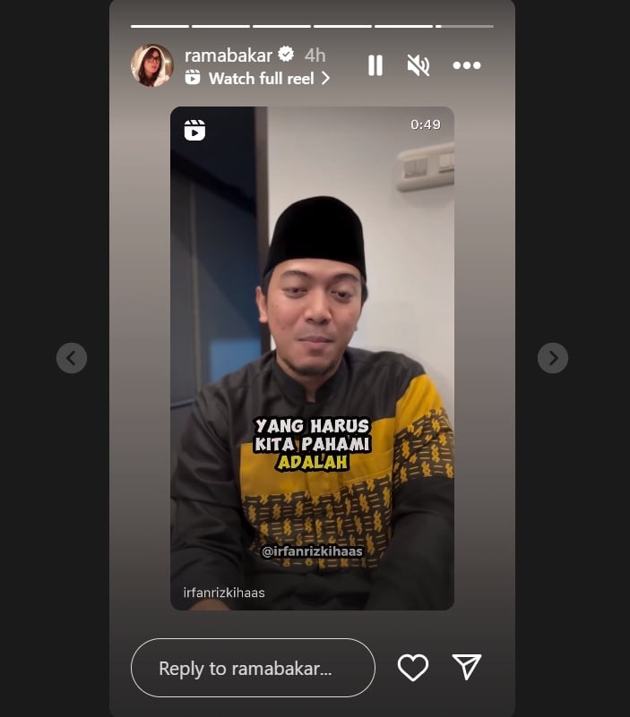 Unggahan ibu mertua Tasya Kamila (Instagram/ramabakar)