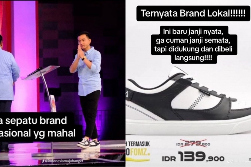 Sepatu Gibran Rakabuming di Debat Cawapres dari Brand Lokal (TikTok)