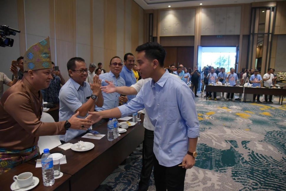 Calon wakil presiden nomor urut 2, Gibran Rakabuming Raka kampanye di Manado, Sulawesi Utara, Minggu (24/12/2023). [Ist]