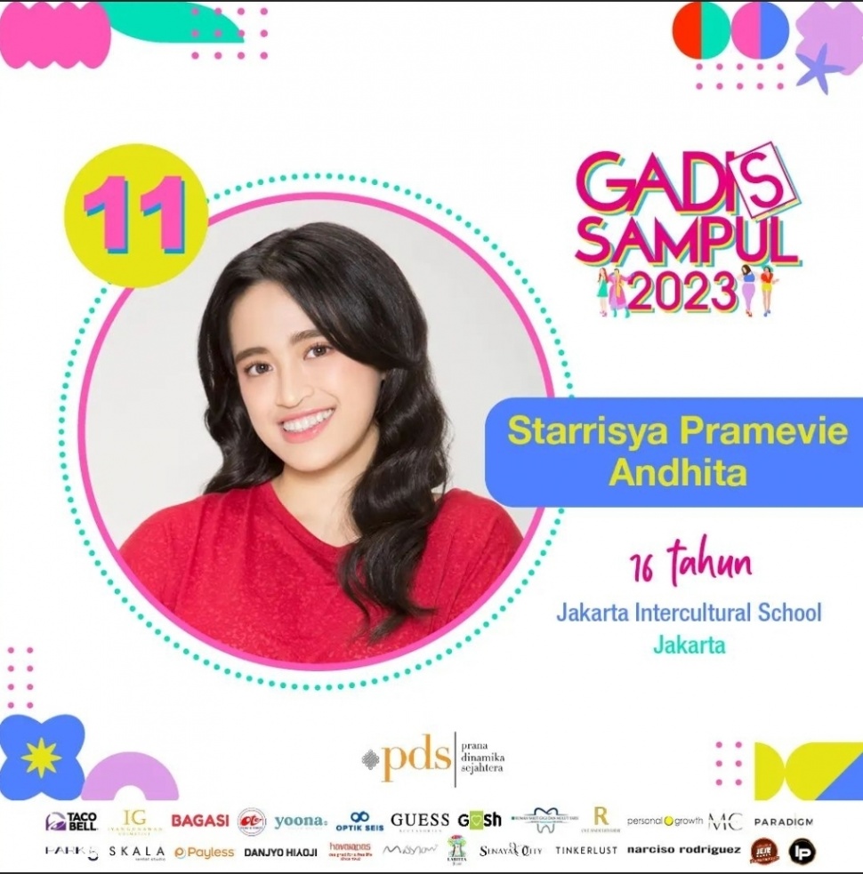 Potret Starrisya Andhita Saat Berhasil Raih Gelar Gadis Sampul Favorit 2023. (Gadis Magz)