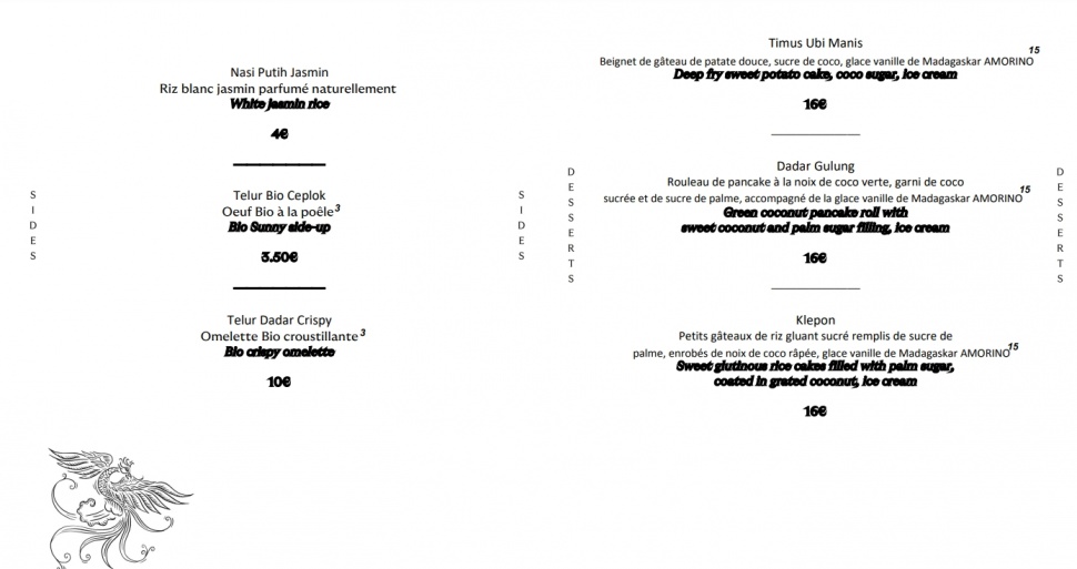 Menu Le Nusa, restoran Raffi Ahmad di Perancis (Le Nusa)