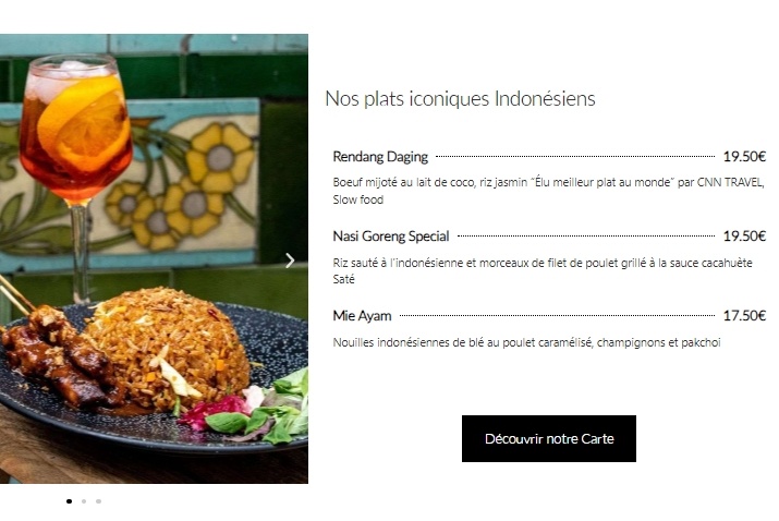 Menu di restoran Djakarta Bali. (https://djakarta-bali.com/)