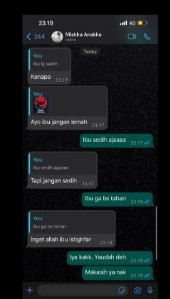Isi chat Natasha Rizky dan anaknya, Miskha [Instagram]