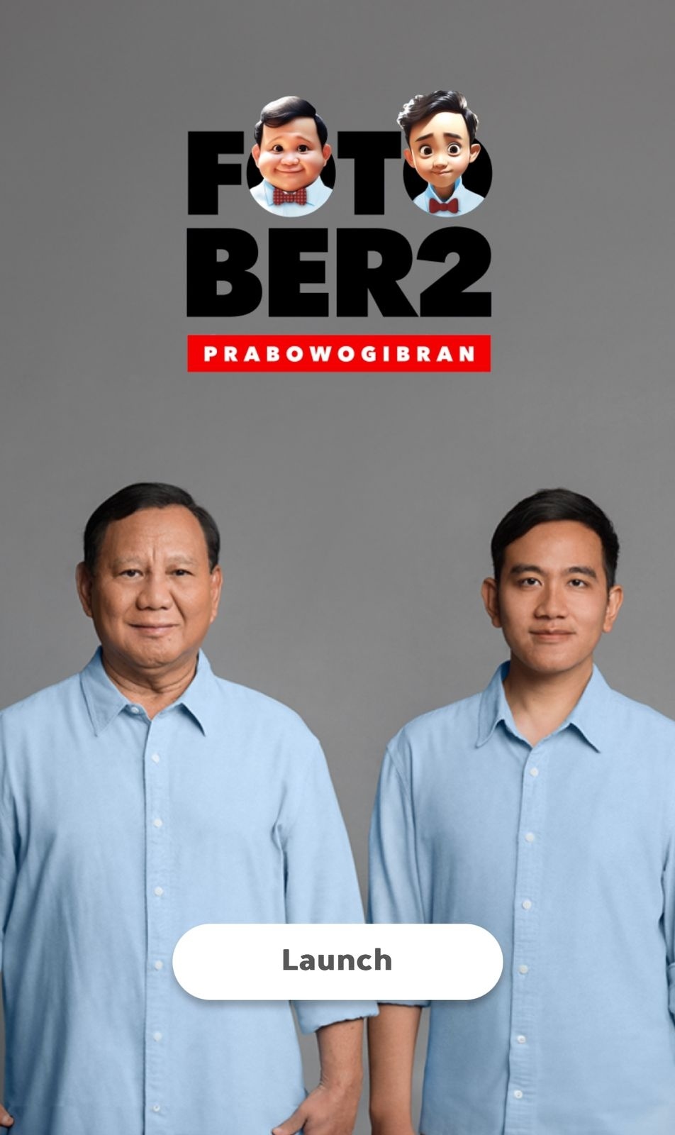 TKN Prabowo-Gibran meluncurkan situs fotober2.AI agar pendukung memiliki foto bersama capres-cawapres nomor urut 2 secara digital. [tangkap layar]