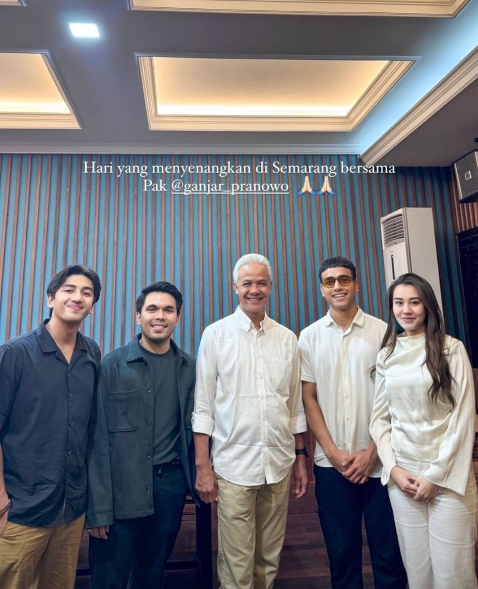 Thariq Halilintar, Harris Vriza, Fadly Faisal dan Aaliyah Massaid Bertemu Ganjar Pranowo (Instagram)