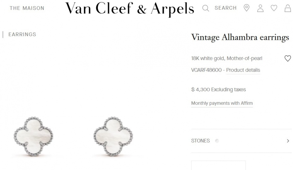 Anting mewah yang dipakai Selvi Ananda. (Van Cleef & Arpels)