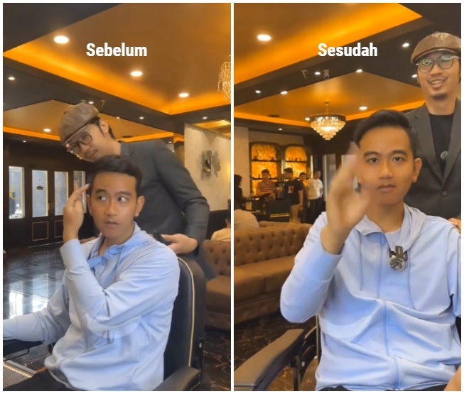 Penampilan Gibran sebelum dan sesudah perawatan menjelang debat capres (TikTok)