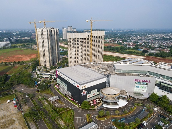 Apartemen BSD Sky City di dalam belakang AEON Mall BSD Tangerang. (skyhouseid.com)
