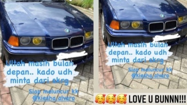 Hadiah Okie Agustina ke Kiesha Alvaro (Instagram)