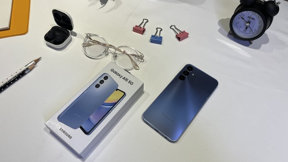 Samsung Galaxy A15 5G resmi dijual ke Indonesia. [Suara.com/Dicky Prastya]