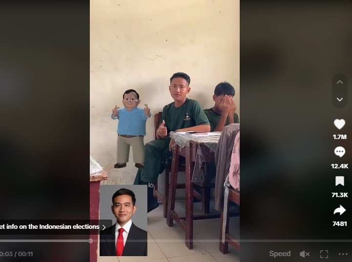 Siswa mirip Gibran (TikTok)