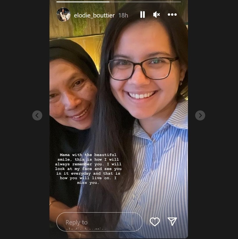 Kakak Maxime Bouttier, Elodie Bouttier mengenang almarhumah ibu. [Instagram]