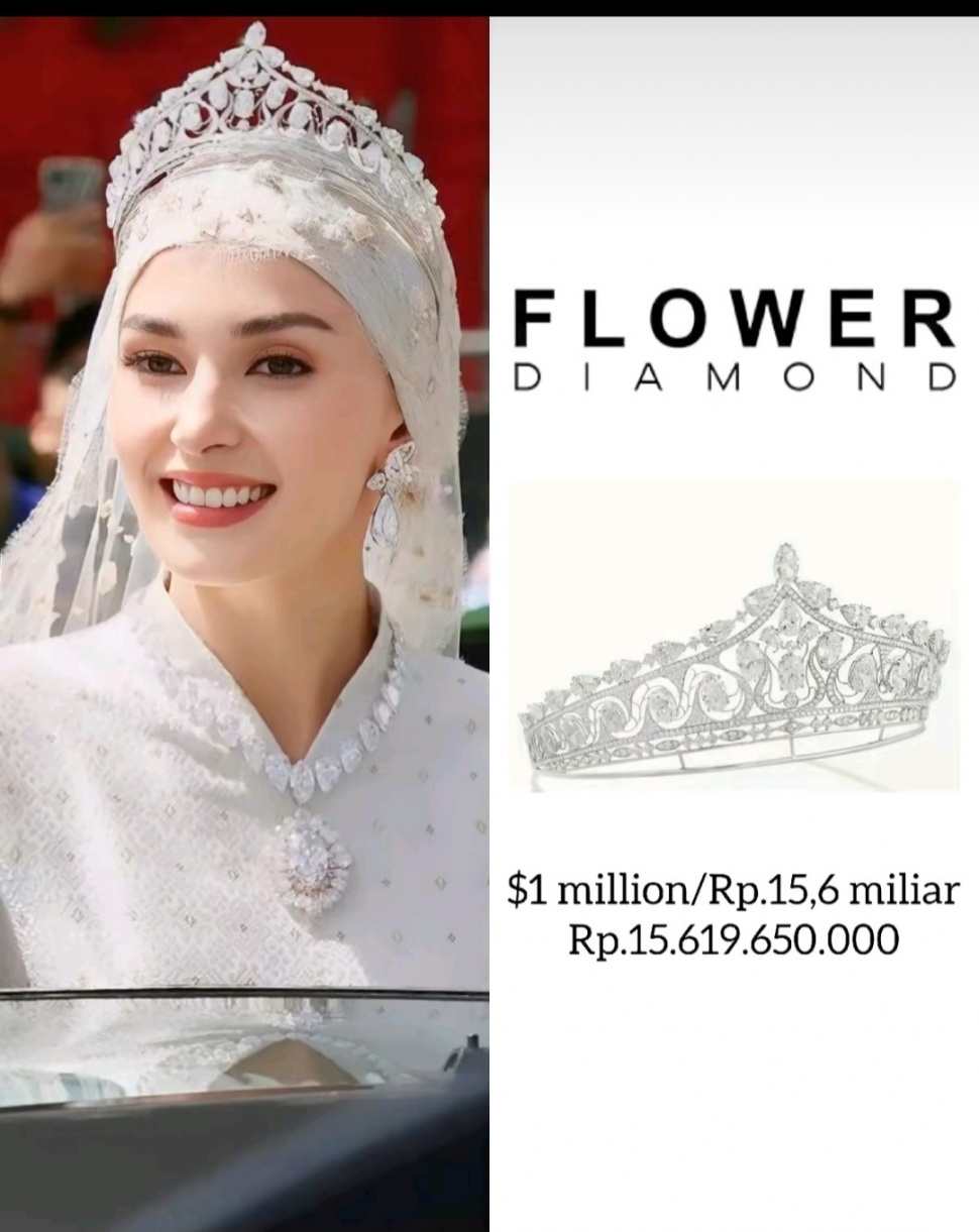 Perhiasan Berlian Anisha Rosnah di Rangkaian Pernikahannya. (Instagram)