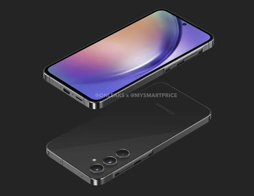 Render Samsung Galaxy A55 5G. (OnLeaks x MySmartPrice)