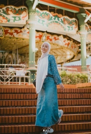 OOTD Hijab Dara Arafah. (Instagram/@daraarafah)