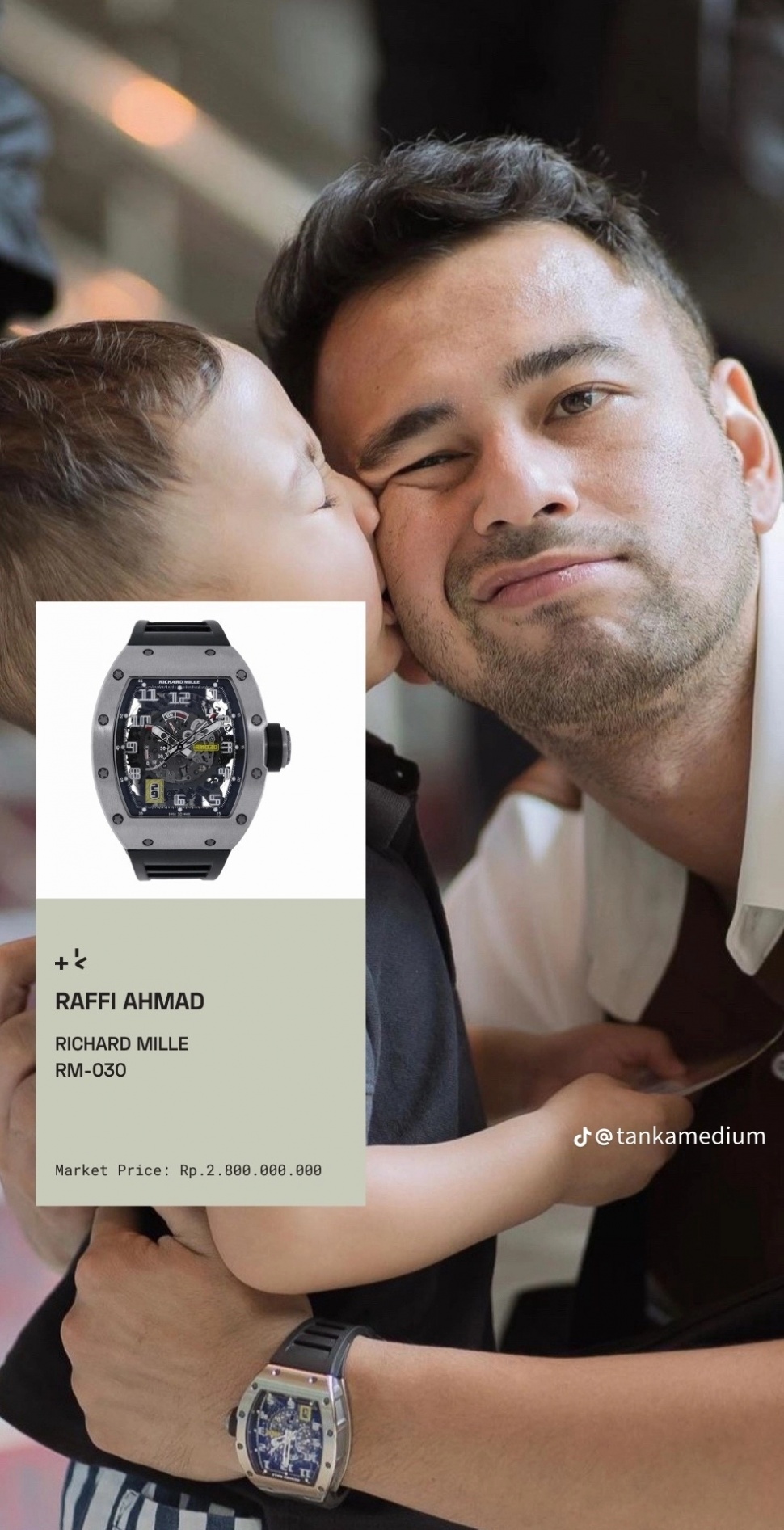 Jam Tangan Mewah Raffi Ahmad Seharga Rp2,8 M! (TikTok/@tankamedium)