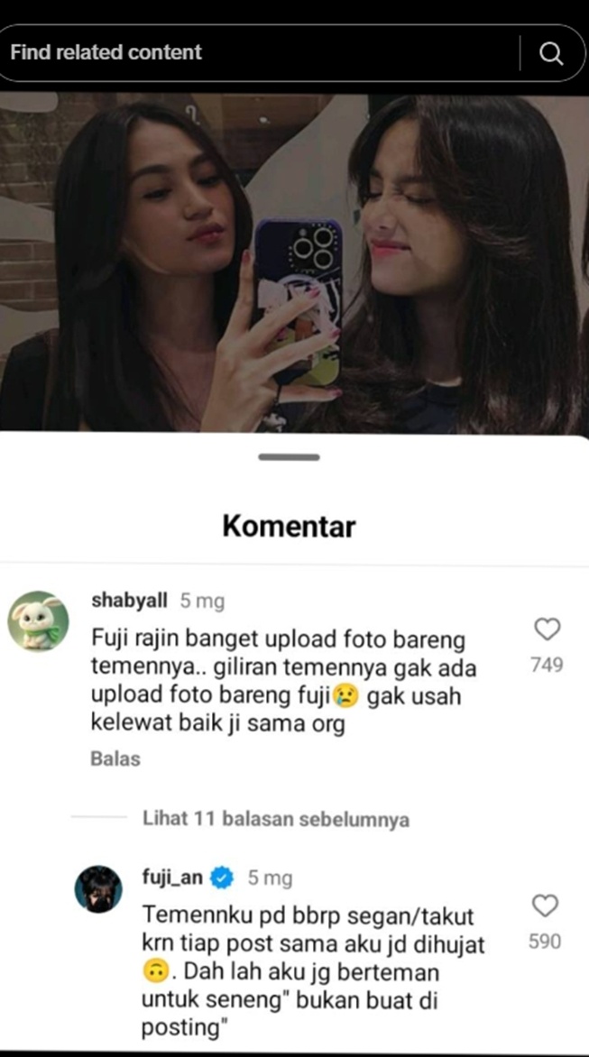 Fuji membela teman-temannya (TikTok)
